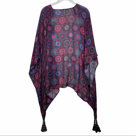 Satva Akula Kimono Eastern Tile Ocean Depths Womens XS/S Boho Purple Pink NWT - Picture 5 of 11